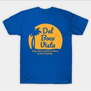 Del Boca Vista They Don't Want Us There Retired Blue Cotton T-Shirt 4XL